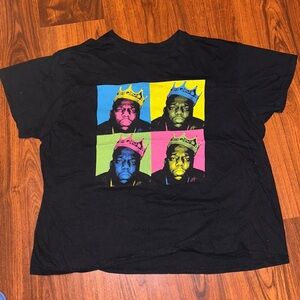 The Notorious B.I.G. Graphic T-Shirt Black/Colorful Pop Art Design Sz 2X